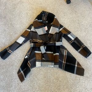 Chicwish women’s turndown shawl collar wool blend coat. Brand New with Tags. XXS